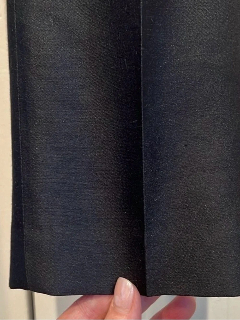 Ross Mayer Black Wool/Silk Blend‎ Cigarette Style Lined Pants Size 2 - Picture 3 of 9